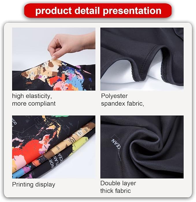 MosaiRudo Thicker Luggage Cover Elastic Suitcase Cover Protector Fits 18-32 Inch Suitcase Travel Accessories (Colorful, XL)