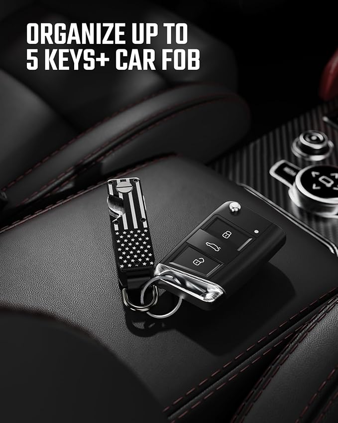 Key Organizer for Men Compact Key Holder Minimalist Key Case Metal Key Chain Key Holder for Keychain Secures 2-5 Keys