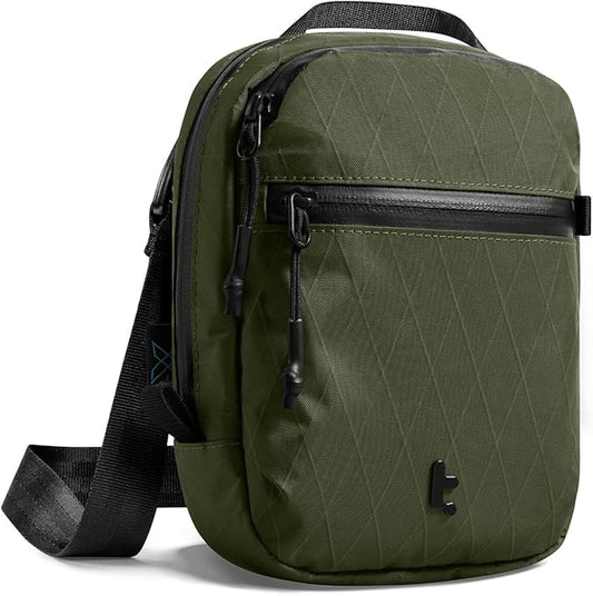 tomtoc Aviator-T37 X-Pac Travel Crossbody RFID Blocking Bag, Holds 4-6 Passports with Anti-theft Lockable Zippers, Multiple Pockets for Cards & Documents – Organizer for Daily Use
