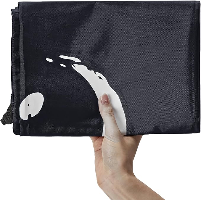 HOMEST 2 Pack XL Wash Me Travel Laundry Bag, Dirty Garments Organizer, Large Enough to Hold 4 Loads of Clothes, Easy Fit a Hamper or Clothing Basket, Black and Sky Blue
