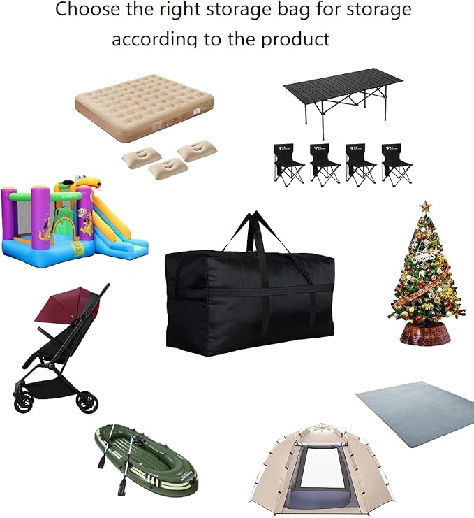 Extra Large Storage Duffle Bag with Zippers and Handles, Big Foldable Duffle Bag for Travel
