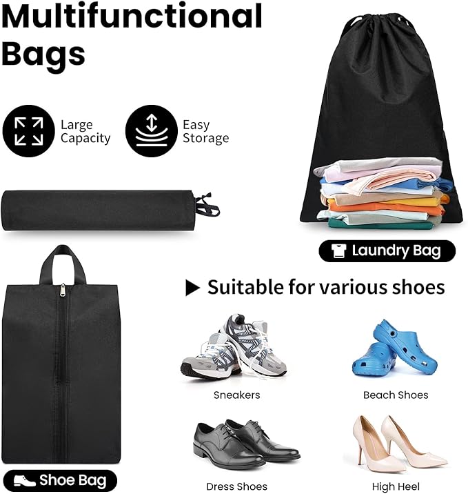 8 Set/6 Set/4 Set Compression Packing Cubes for Travel, Lightweight Vacation Travel Essentials, Travel Accessories for Suitcase Organizer Bags Set, Durable Luggage Organizer