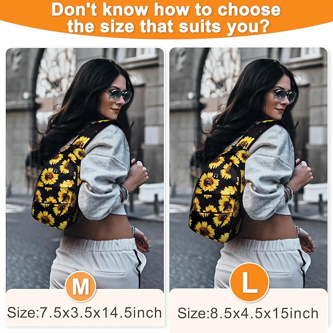 Crossbody Bags for Women Men Trendy Sling Bag Bakpack Casual Chest Bag with Convertible Shoulder Strap