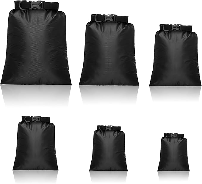 Shappy Waterproof Dry Bag Set 6 Sizes Lightweight Sacks and Long Adjustable Shoulder Strap Outdoor Water Proof Keep Gear Dry Bag Stuff Sacks for Backpacking, Boating, Hiking, Camping