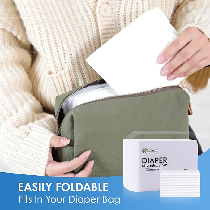 Disposable Changing Pads for Baby, 150 Pack Disposable Changing Pad Liners, Waterproof Disposable Underpads, Ultra Absorbent Super Soft Breathable Diaper Changing Mat 13 x 18 in