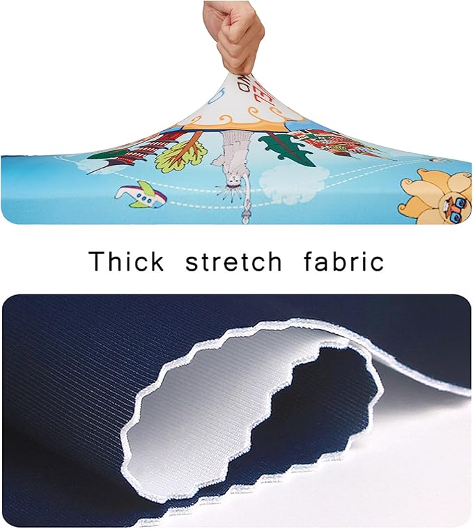 WUJIAONIAO Travel Luggage Cover Baggage Suitcase Cover Protector Skins 18-32 Inch (ocean, M (for 22-24 inch luggage))