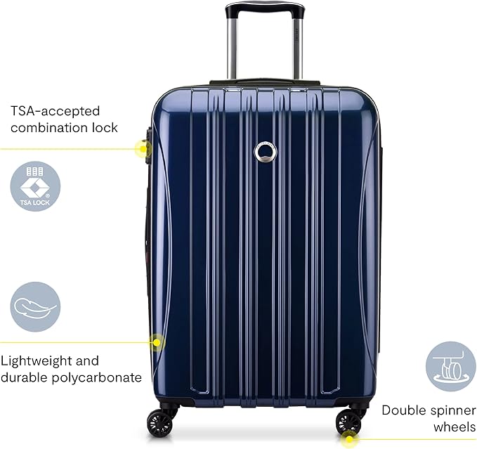 DELSEY PARIS Helium Aero Hardside Expandable Luggage with Spinner Wheels, Titanium, 2-Piece Set (21/28)