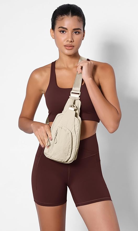 ODODOS Daily Sling Bag with Adjustable Straps Crossbody Chest Bag Lightweight Small Backpack for Casual Traveling Hiking