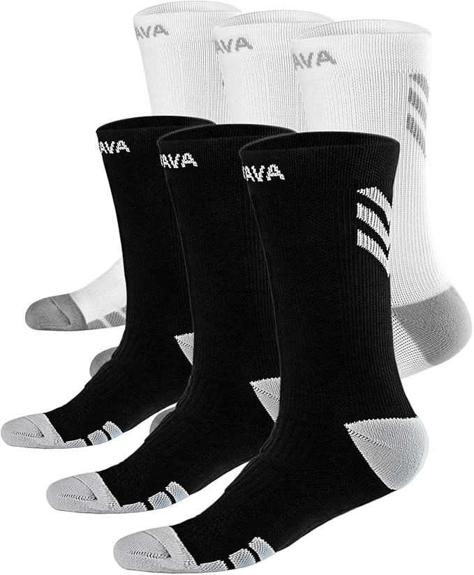 DOVAVA Dri-tech Compression Crew Socks (4/6 Pairs), Comfort Boost Circulation