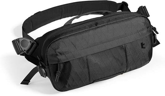 tomtoc 5.5L X-Pac Sling Bag for Nintendo Switch 2, Heavy Duty Crossbody Bag for Men, Water-resistant Carry Chest Daypack Travel Shoulder Pack for Steam Deck OLED, ROG Ally X, iPad mini, Tactical