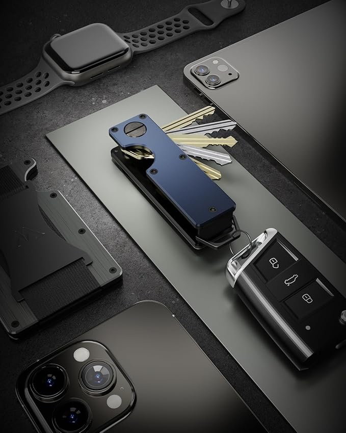 Key Organizer Compact Key Holder Metal Key Chain Minimalist key case key holder for keychain Secures 1-5 Keys