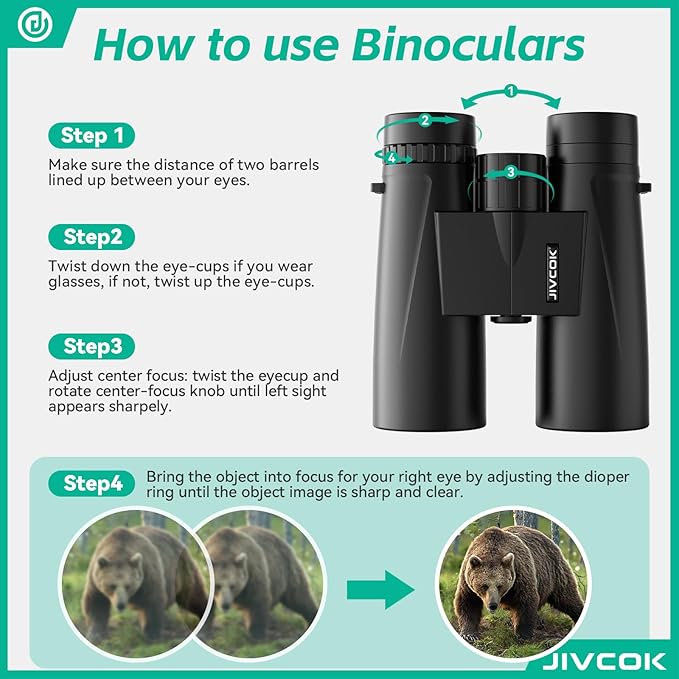 30x52 Binoculars for Adults - HD High Powered Binoculars with Phone Adapter and Tripod, Waterproof & Large View Telescope for Bird Watching, Hunting, Stargazing, Hiking, Travel, Sports