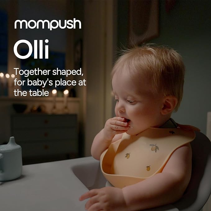 Mompush Olli 7-in-1 Convertible High Chair for Babies and Toddlers – Adjustable Height & Footrest, Dishwasher-Safe Tray, Compact Foldable Design for Easy Storage & Travel, Lightweight Yet Durable