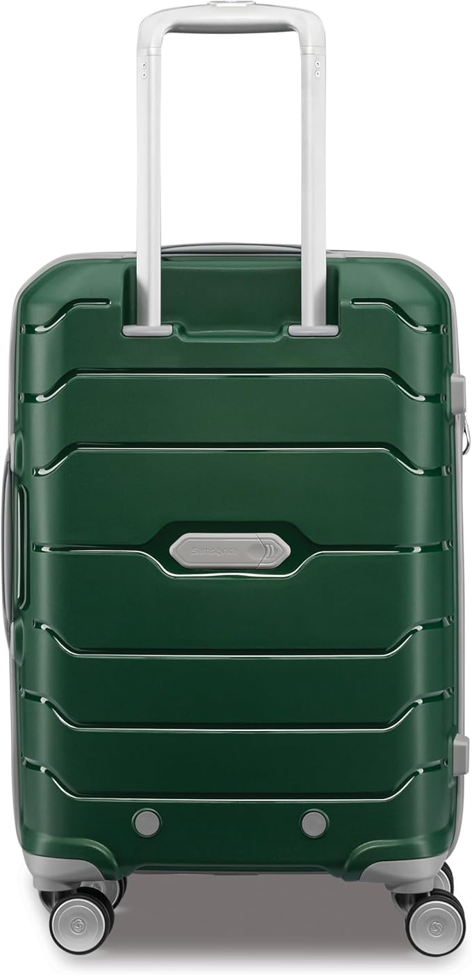 Samsonite Freeform Hardside Carry-On Luggage with Spinner Wheels - Hardshell Suitcase - TSA, Airline-Approved - Expandable Hard Shell, Smooth Rolling Wheels for Lightweight Travel - Pine Green