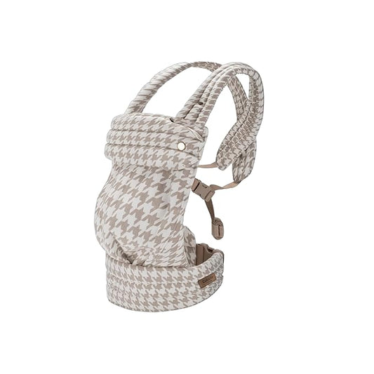 Cub & Co Ergonomic Baby Carrier Newborn to Toddler – 4-in-1 Adjustable with Head & Lumbar Support, Breathable Fabric, Padded Waistband & Travel-Ready Design (Houndstooth)
