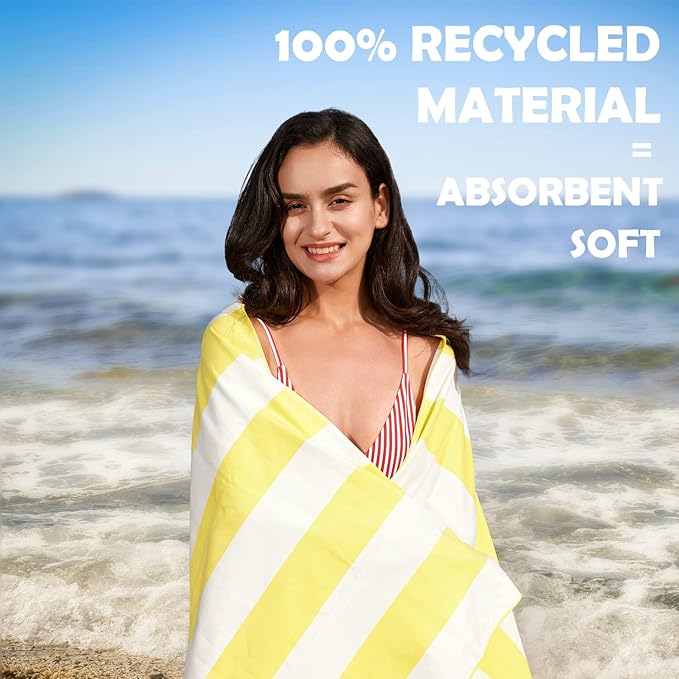Your Choice Microfiber Quick Dry Sand-Free Beach Towel for Adults & Kids (67x35 Inch, 60x30 Inch) - Oversized, Compact, Lightweight, Absorben