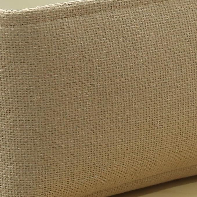 TheWarmHome Decorative Basket Rectangular Small Storage Basket Fabric Storage Bin Organizer Basket with Handles for Clothes Storage (Beige, 11.8L×7.9W×5.2H inch)