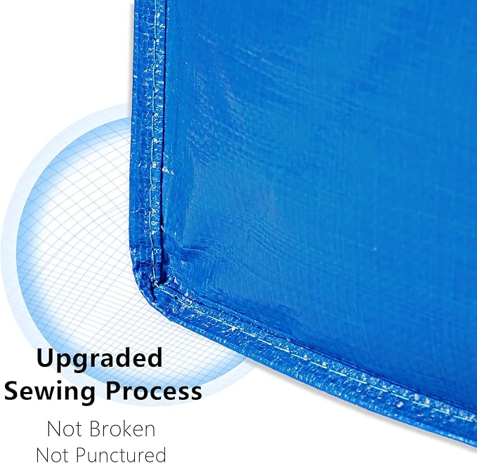 8 Pack Heavy Duty Extra Large Moving Bags Storage Tote - Strong Handles& Backpack Straps - Space Saving Storage Bags Alternative to Moving Boxes and Bins,Compatible with Ikea Frakta Cart, Blue