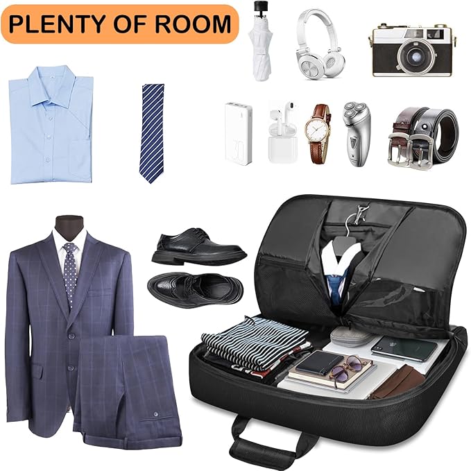 Noozion Garment Bag for Travel Large Carry On Suit Bag Hanging Travel Suit Bags Waterproof Suitcase Luggage Bag for Men Women Business Trips with Shoulder Strap