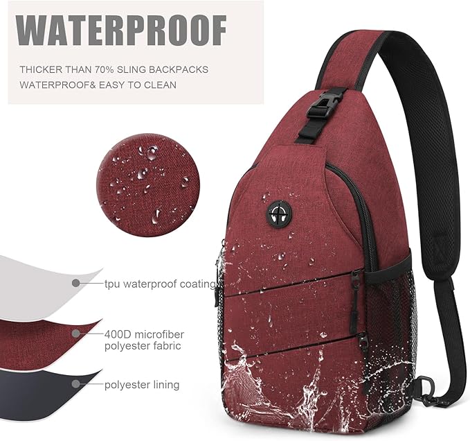 Crossbody Bags for Women Men Trendy Sling Bag Bakpack Casual Chest Bag with Convertible Shoulder Strap