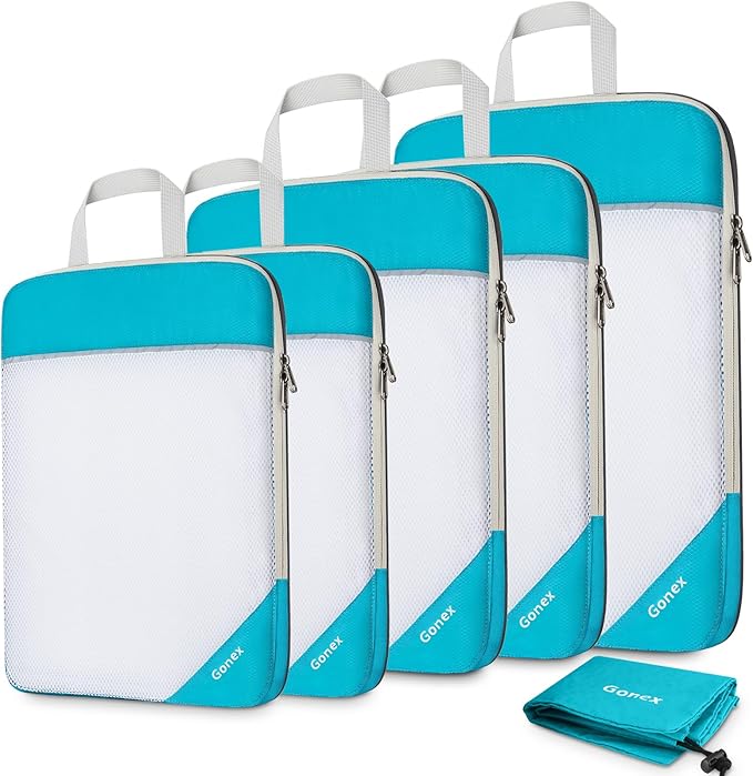 Compression Packing Cubes, Gonex Extensible Storage Mesh Bags Organizers