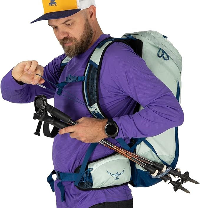 Osprey Talon 26L Men's Lightweight Hiking Backpack with Hipbelt, Phantom Grey/Dark Charcoal