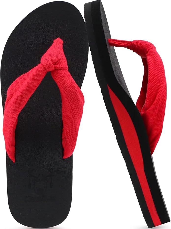 KuaiLu Flip Flops for Women with Arch Support Yoga Mat Comfortable Summer Beach Walking Thong Cushion Sandals Slip On Indoor Outdoor