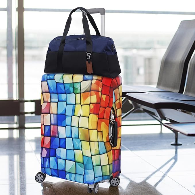 MosaiRudo Travel Luggage Covers For Suitcase Tsa Approved,Suitcase Cover Protector Fit 18-32 Inch Luggage Travel Accessories (T2492, XL)