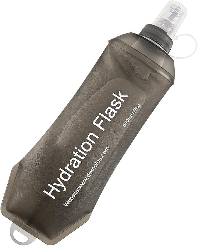 AXEN Soft Flask TPU Foldable Running Hydration Flask, Soft Collapsible Water Bottle for Hydration Pack Cycling Marathon Running Hiking