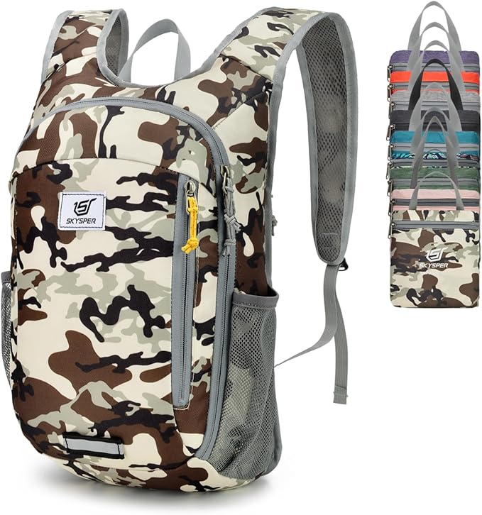 SKYSPER Small Daypack 10L Hiking Backpack Packable Lightweight Travel Day Pack for Women Men