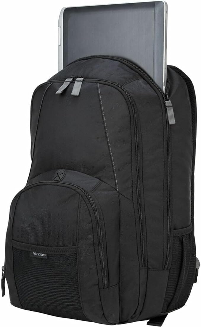 Targus Groove Laptop Backpack for Laptops up to 17-inches, Water Resistant Travel Backpack for Men and Women, Black (CVR617)