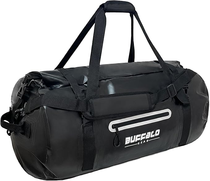 Buffalo Gear Waterproof Duffle Bag 40L 60L 80L Roll-top Dry Bag Heavy Duty Waterproof Duffel Travel Bag for Kayaking Rafting Boating Fishing Camping