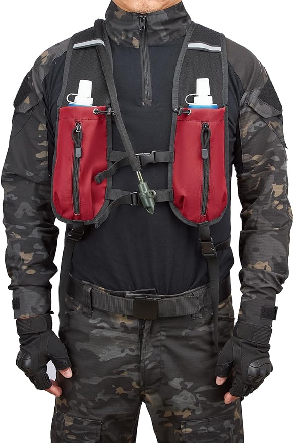 ATBP Running Hydration Vest Pack Tactical 3L Water Bladder Backpack Bag for Cycling Marathon Hiking Daypack Men & Women