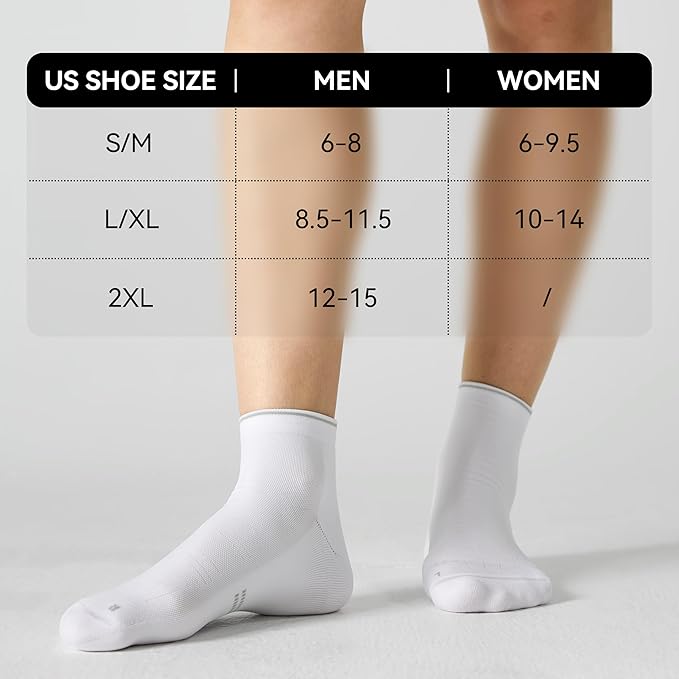 CS CELERSPORT 2/5 Pairs Ankle Compression Socks for Men and Women Running Athletic Socks