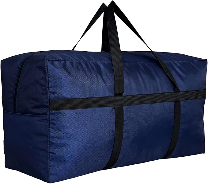 Extra Large Storage Duffle Bag with Zippers and Handles, Big Foldable Duffle Bag for Travel