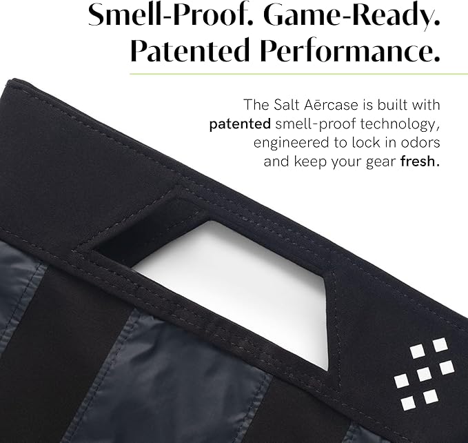 Salt Aērcase Smell Proof Cleat Bag – Regular Size - Athletic Soccer & Golf Shoe Bag for Smelly Cleats & Gym Shoes- Durable, Water-Resistant, & Easy to Clean