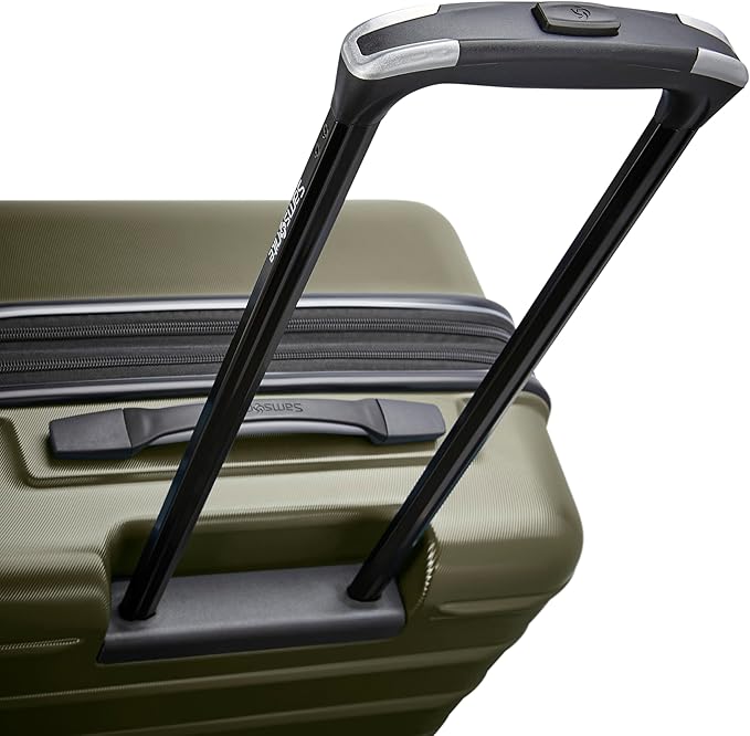 Samsonite Omni 2-2pc Hardside Luggage Set (21/28) - Carry-On & Large Checked - Spinner Wheels - Scratch Resistant Hardshell - Airline-Approved - Lightweight Expandable Polycarbonate - Vita Olive