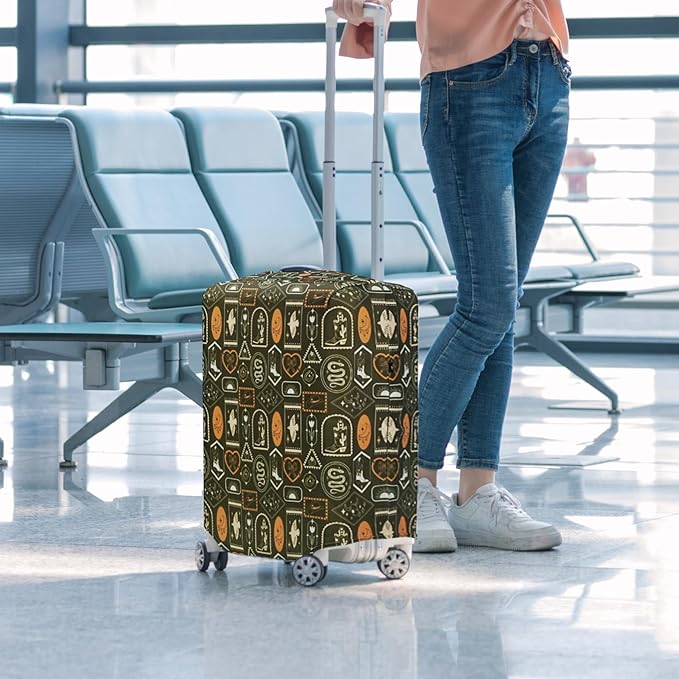HYPER VENTURE Washable Luggage Cover - Fashion Suitcase Protector Fits 27-30 Inch Luggage (Wilderness Mark, L)