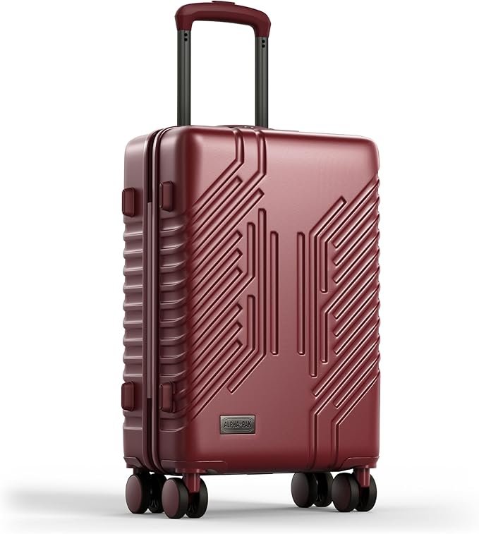 ALPHA CAMP 20-inch Carry On Luggage Airline Approved - PC+ABS Lightweight Suitcase with Built-in TSA Lock，Hard-shell Durable Rolling Luggage with USB Port