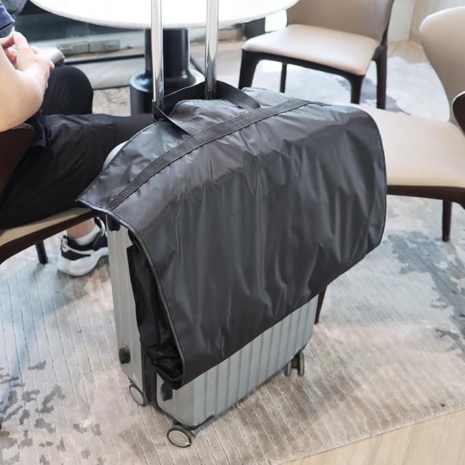 Univivi Garment Bags for Travel and Storage 43" Hanging Suit Bag Clear Suits Cover with Mesh Pockets for Coat, Shirt, Jackets, dresses