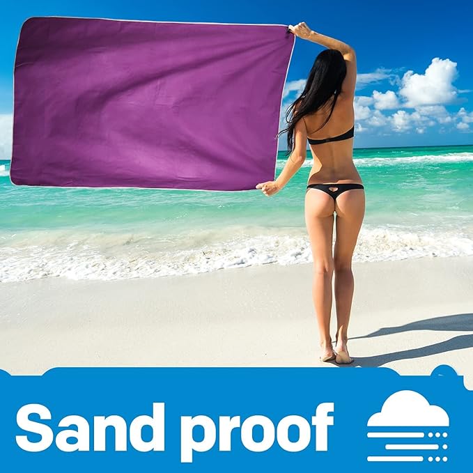 HOEAAS 2 Pack Microfiber Camping Towels, Quick Dry Towel, Super Absorbent Ultra Compact Travel Towel Soft Lightweight Sports Towel for Sweat Fast Drying Towels for Pool,Gym,Hiking,Backpacking,Fitness