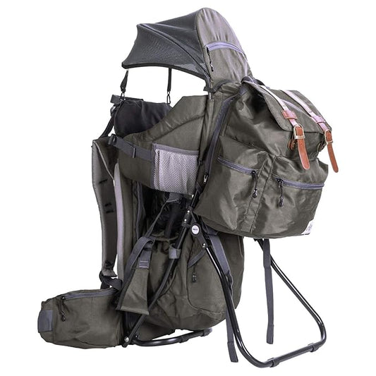 ClevrPlus Urban Explorer Child Carrier Hiking Baby Backpack, Olive Green