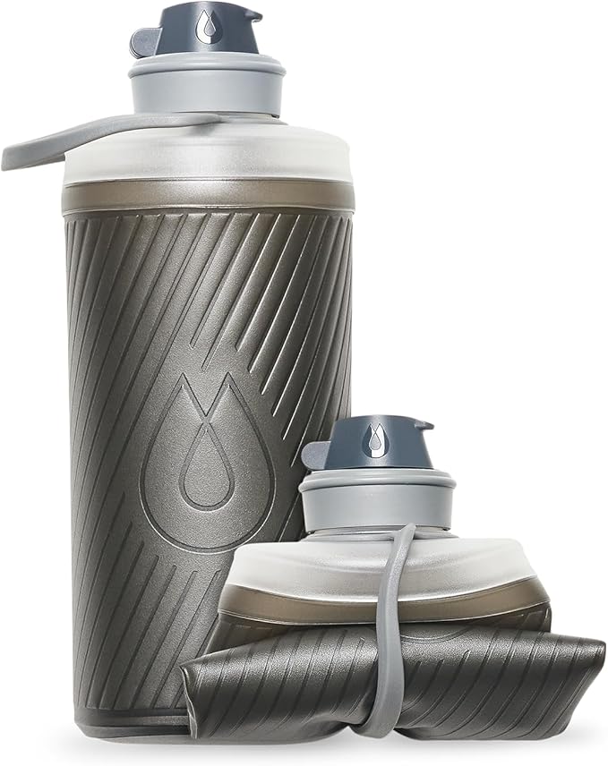 HydraPak Flux - Collapsible Backpacking Water Bottle (750ml, 1L, 1.5L) - BPA Free, Ultra Light, Spill-Proof Twist Cap