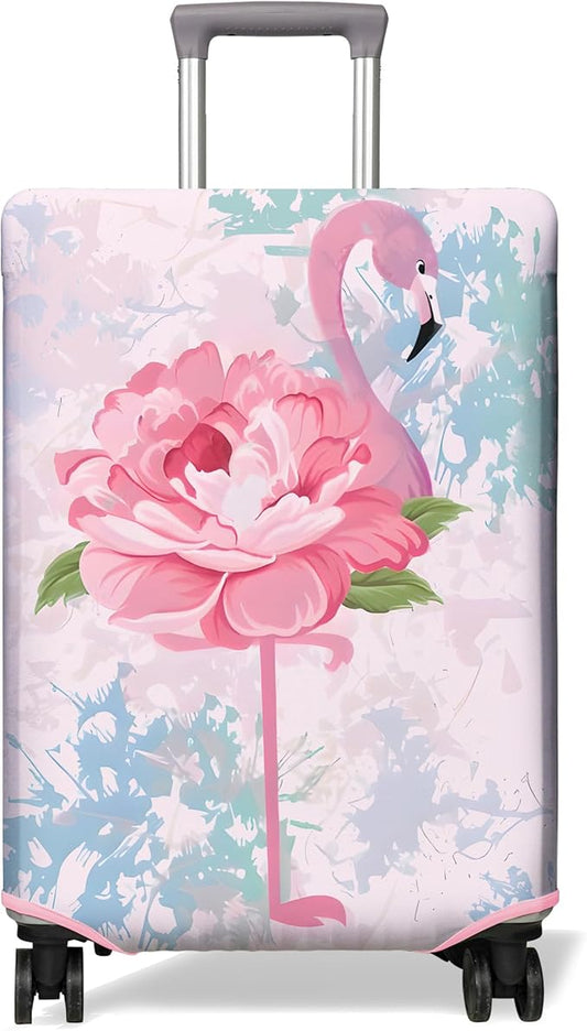 Travel Luggage Cover Suitcase Protector Fits 18-32 Inch Wheel Covers PatternedTravel Related Items Flower Luggage Protector Elastic S