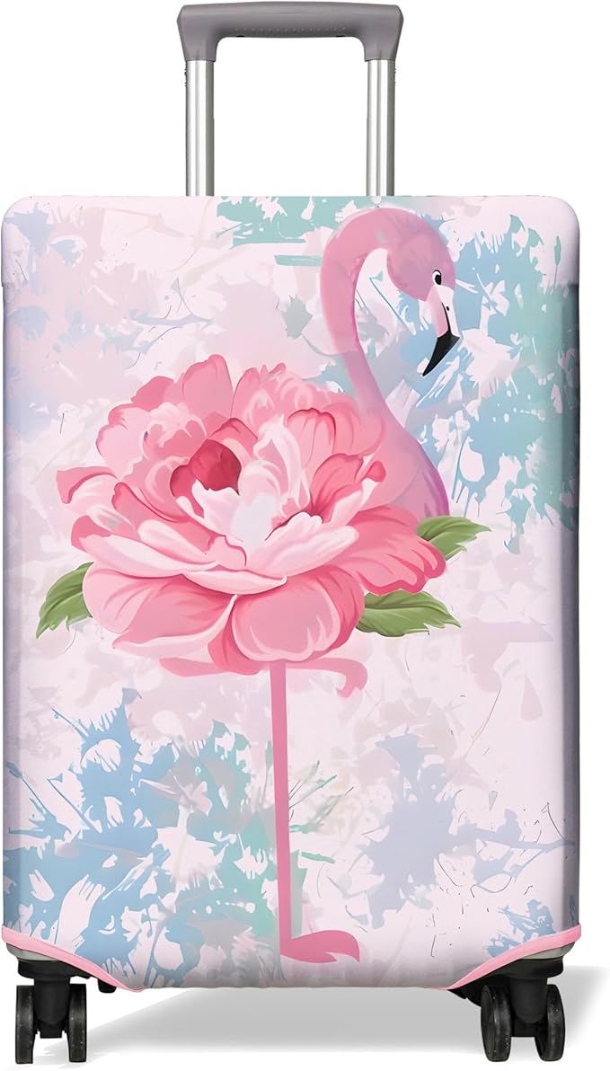Travel Luggage Cover Suitcase Protector Fits 18-32 Inch Wheel Covers PatternedTravel Related Items Flower Luggage Protector Elastic XL
