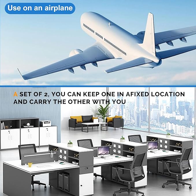 Airplane Foot Hammock,Adjustable Portable Foot Hammock for Plane Travel for Air Travel,Travel Essentials Comfy Foot Hanger Airplane Footrest(1 Set)