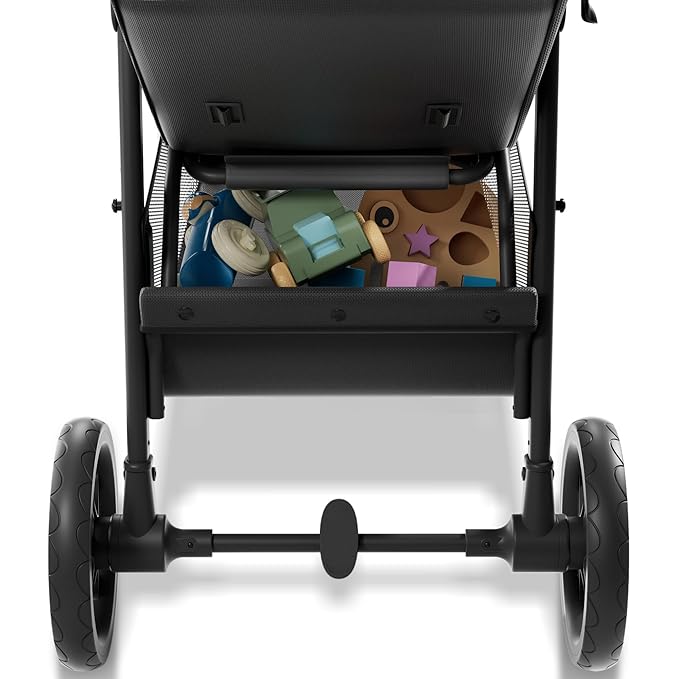 Mompush Nova Baby Stroller for Toddler, Infant & Newborn | Spacious Seat & Lie-Flat Mode | Compact One-Hand Fold, UPF 50+ Canopy & All-Wheel Suspension | Includes Rain Cover & Cup Holder, Khaki