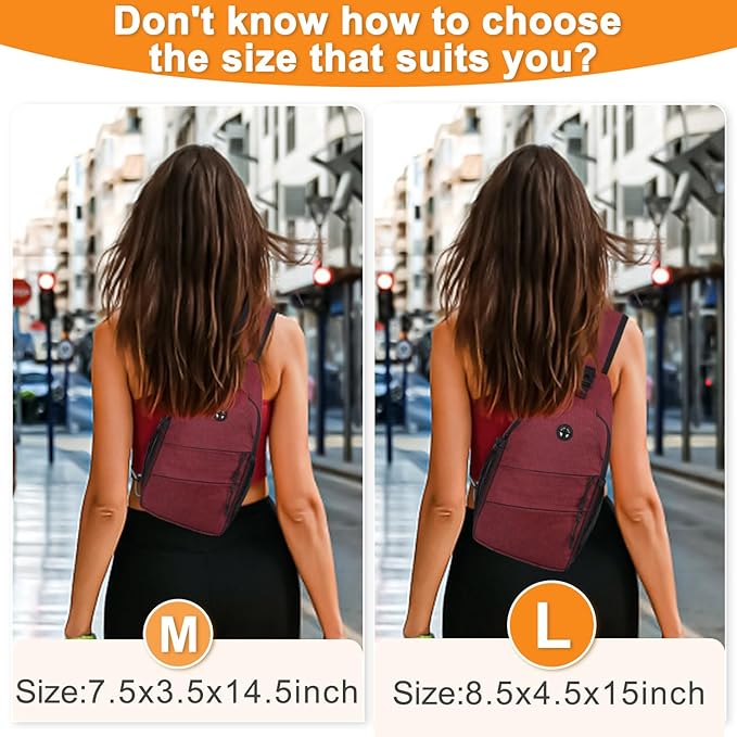Crossbody Bags for Women Men Trendy Sling Bag Bakpack Casual Chest Bag with Convertible Shoulder Strap