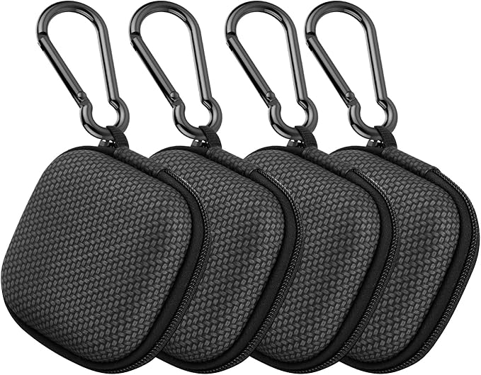 Earbud Case Hard EVA Earphone Carrying Case Cell Phone Accessories Storage Bag with Carabiner for Airpods Headset Earphone Flash Drive Charging Cable Key Wall Charger