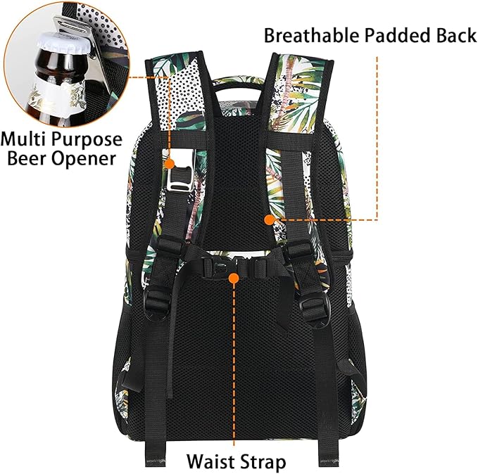 MATEIN Cooler Backpack, 26 Cans Insulated Lunch Backpack for Men Women, Leakproof Double Layer Lunch Cooler Bag Lightweight Soft Lunch Backpack with Cooler Compartment, Beach Camping Hiking Beer Gifts